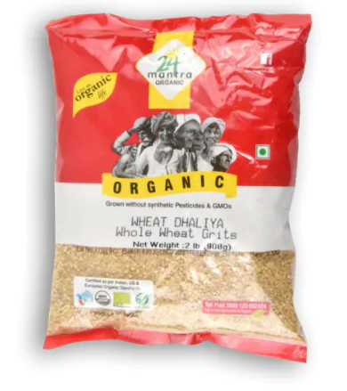 24 MANTRA ORGANIC Wheat Daliya Whole Wheat Grits 2 LBS